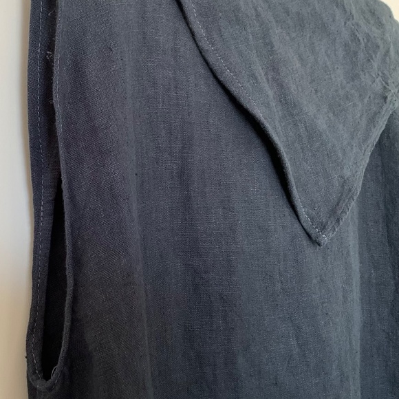 Bryn Walker heavy 100% basket weave linen Noa Top - Picture 5 of 14